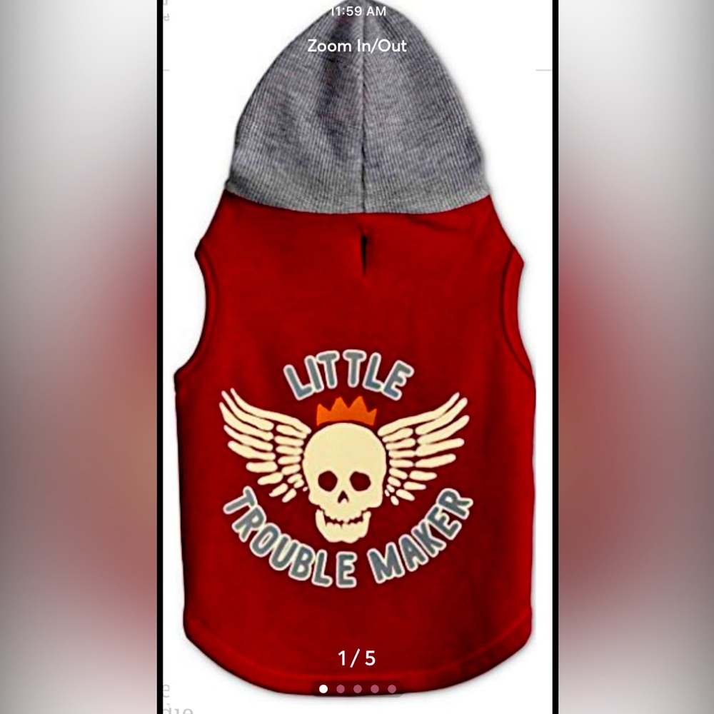 NEW BOND & CO.  Little Trouble Maker Sleeveless Dog Hoodie